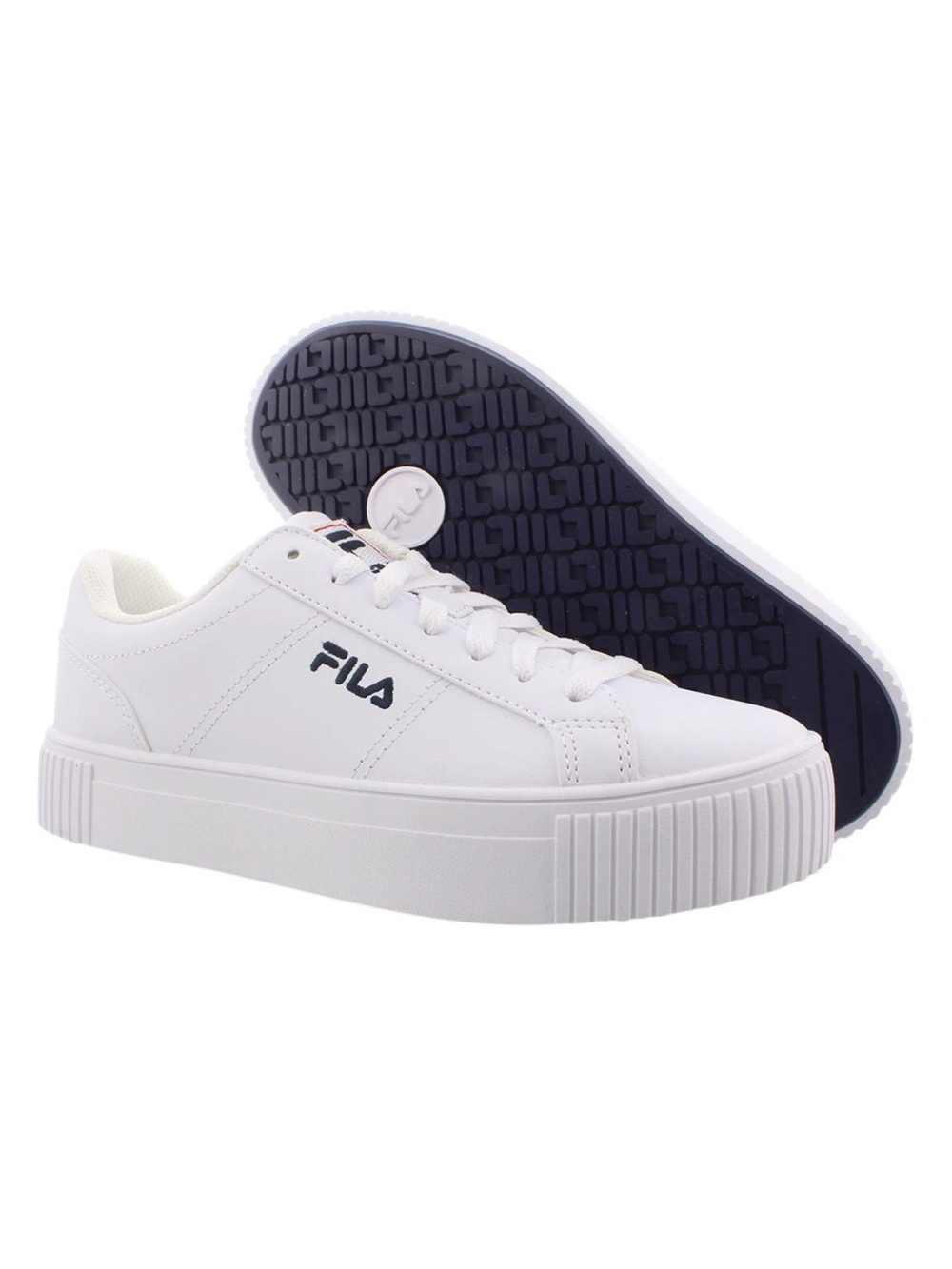 Fila White Low-Top Lace Sneakers